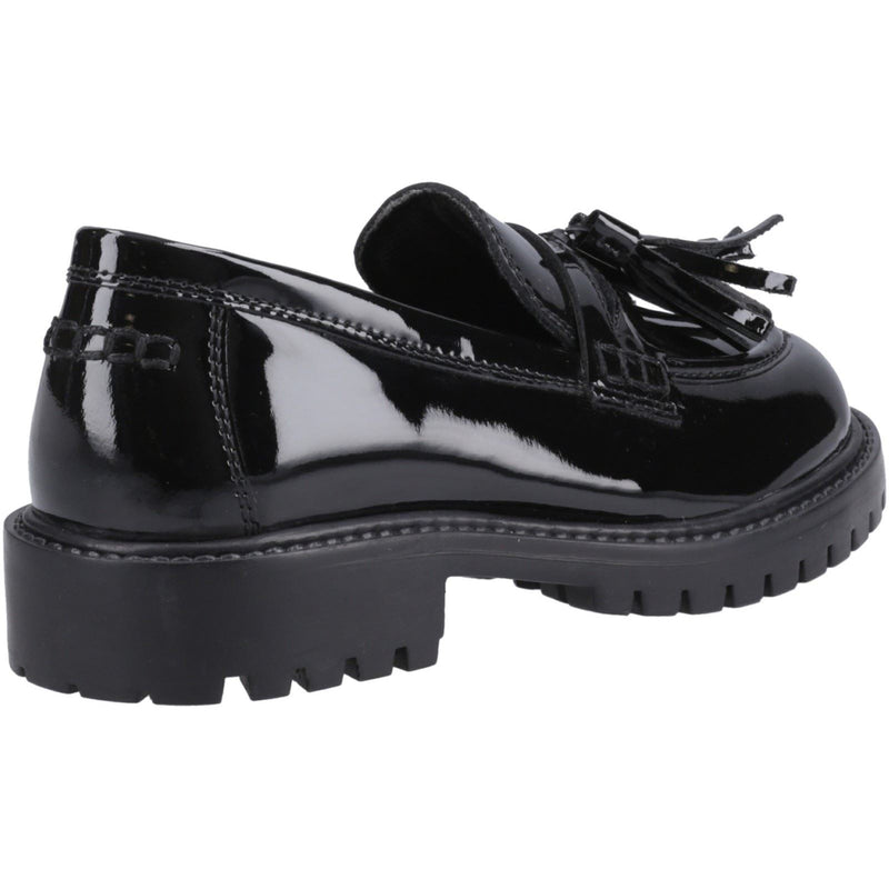 Hush Puppies Abigail Patent Leather Youth Girl's Black Loafers