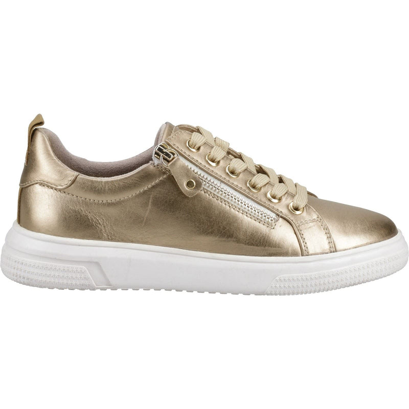 Hush Puppies Martha Leather Women's Gold Trainers