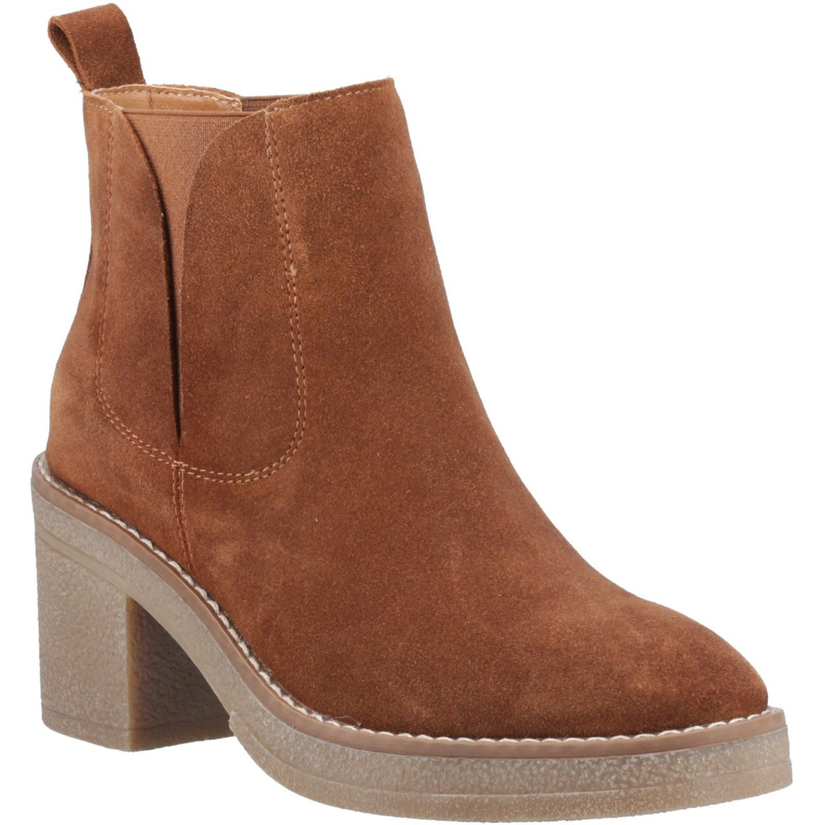 Hush Puppies Felicia Suede Women's Tan Heeled Chelsea Boots