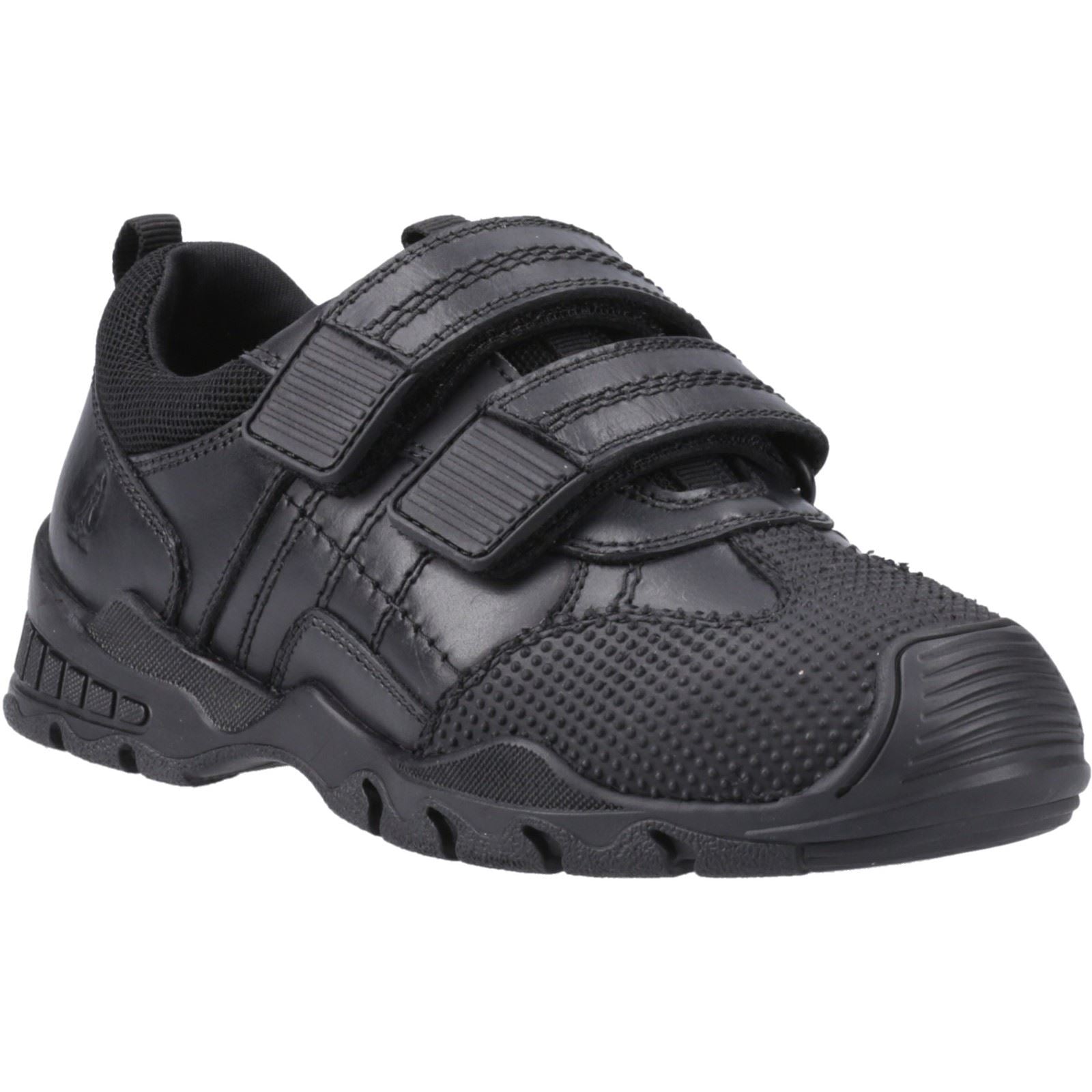 Hush Puppies Tristen Leather Junior Black Shoes