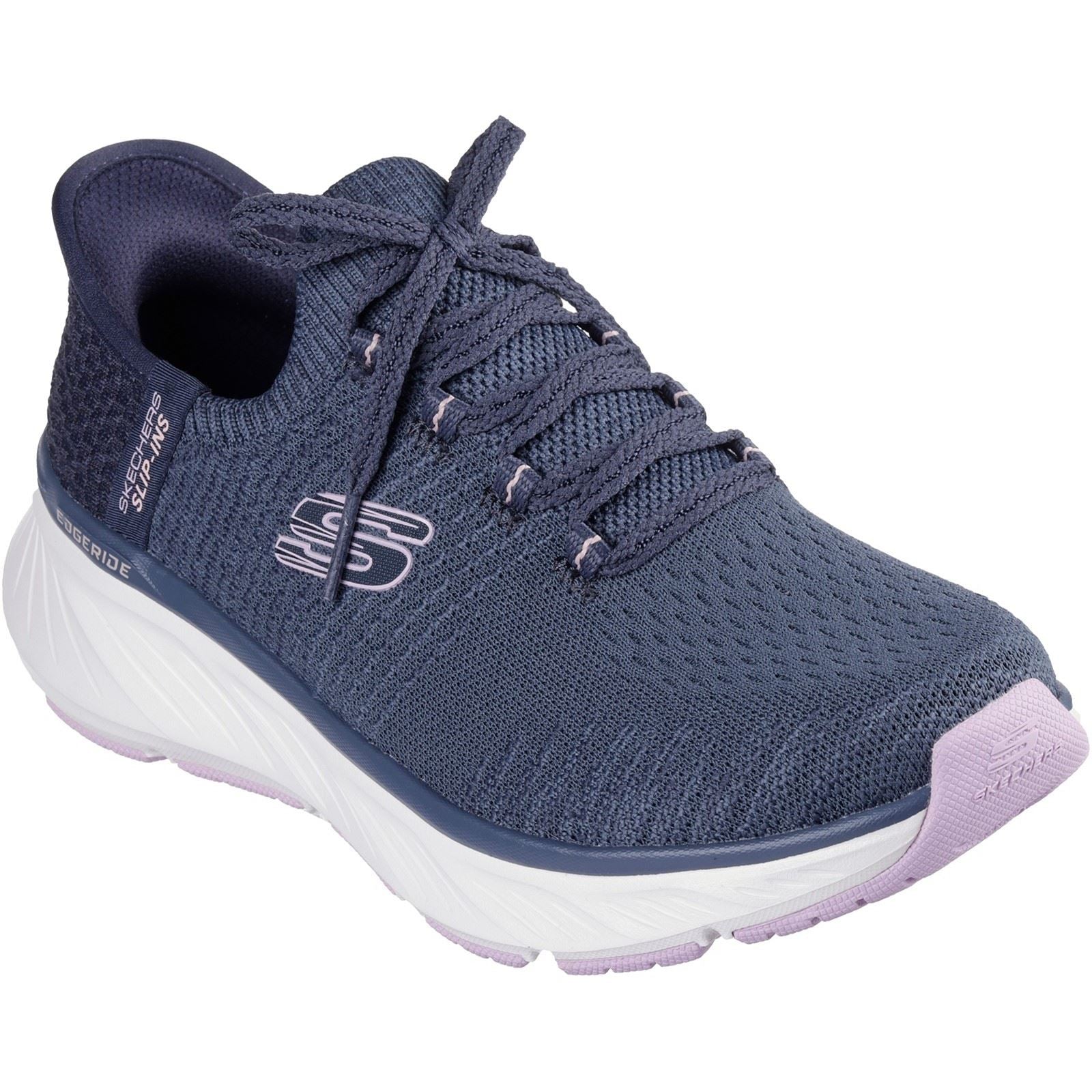 Skechers Edgeride Impression Textile Women's Navy/Lavender Trainers