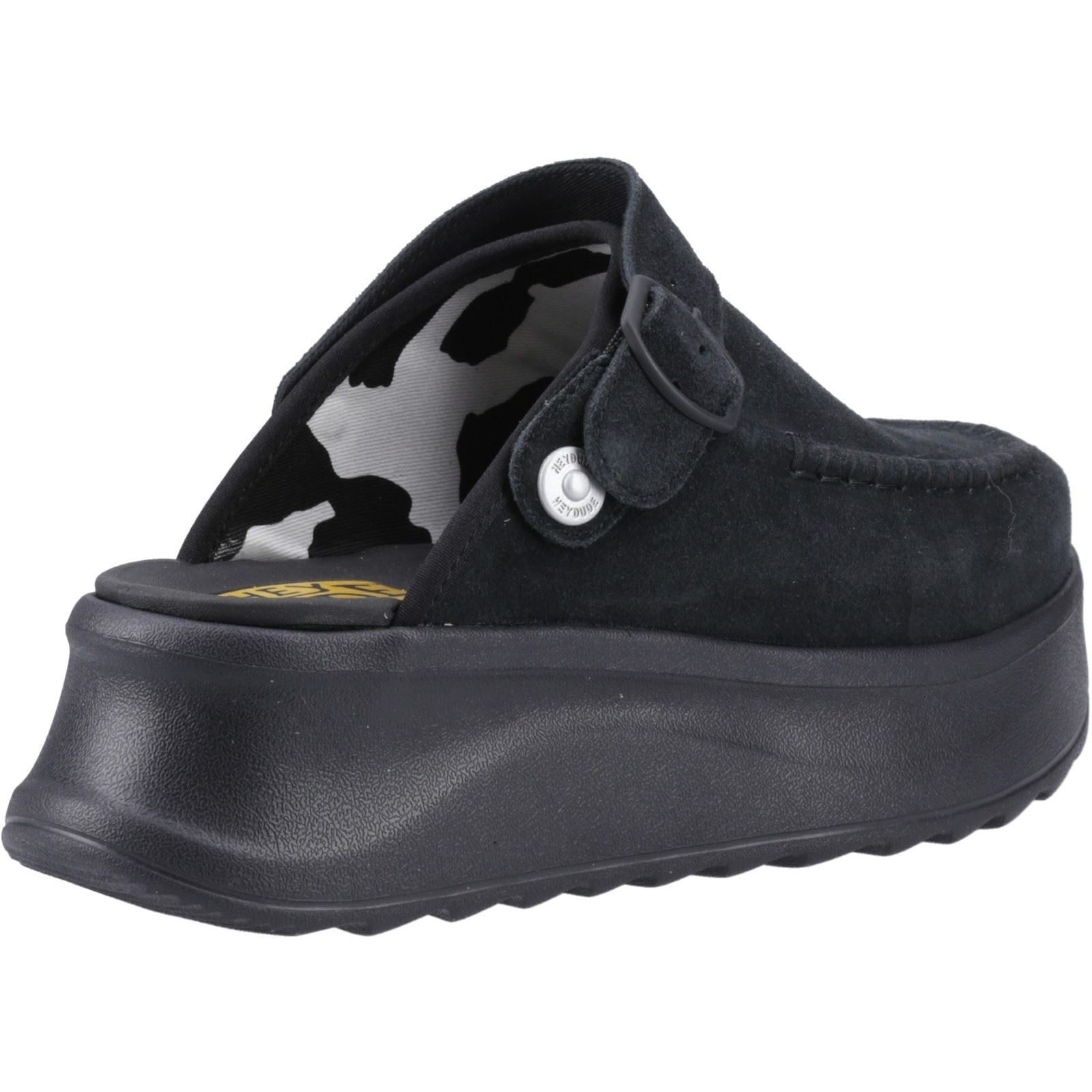HEYDUDE Delray Suede Women's Black Clogs