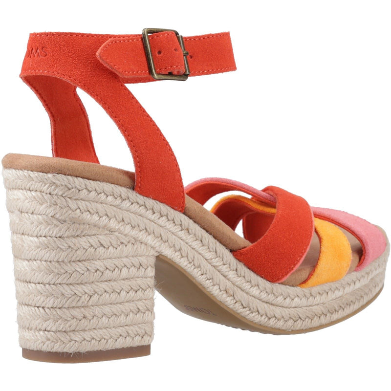 TOMS Majorca Strappy Leather Women's Flame Sandals