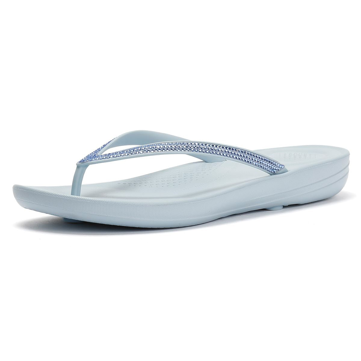 FitFlop Iqushion Sparkle Women's Cloudy Blue Flip Flops