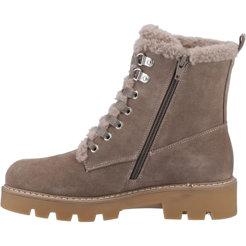 Hush Puppies Aurelia Suede Women's Taupe Winter Ankle Boots