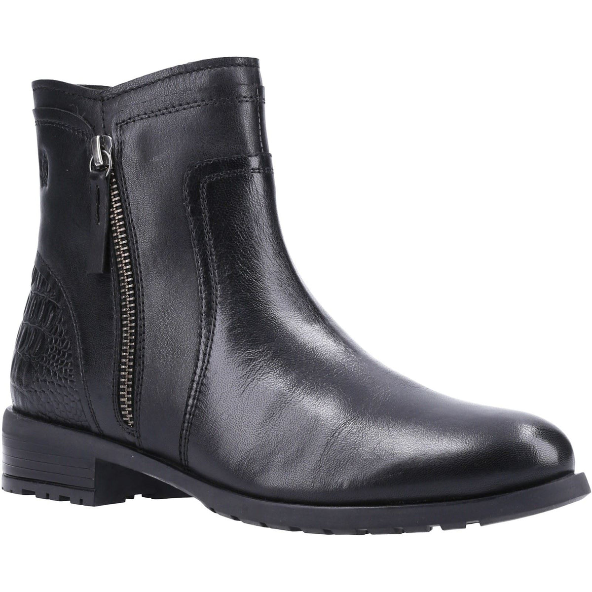 Hush Puppies Scarlett Leather Women's Black Boots