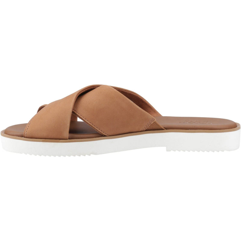 TOMS Mae Crossover Leather Women's Brown Sandals