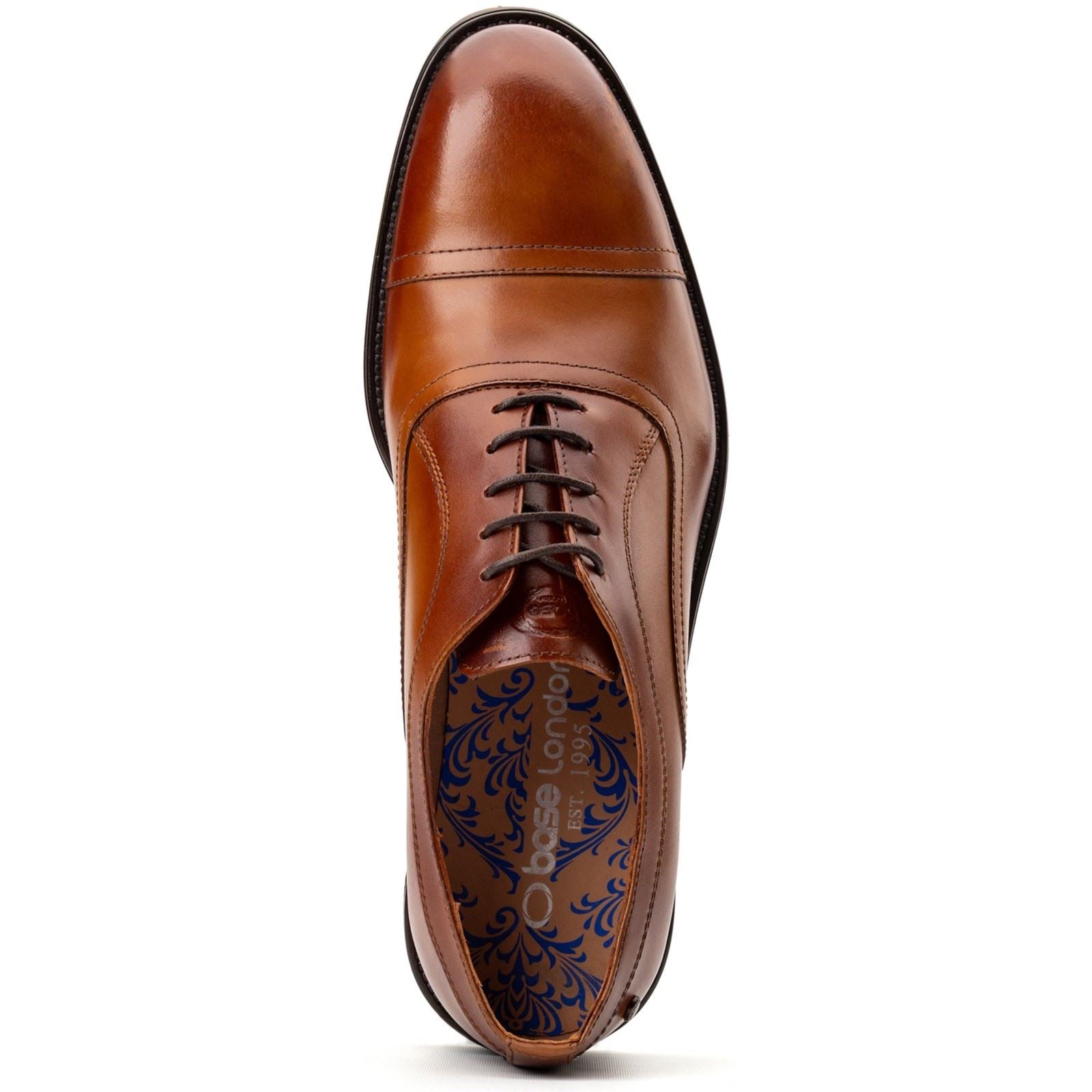 Base London Lapel Leather Men's Tan Oxford Shoes