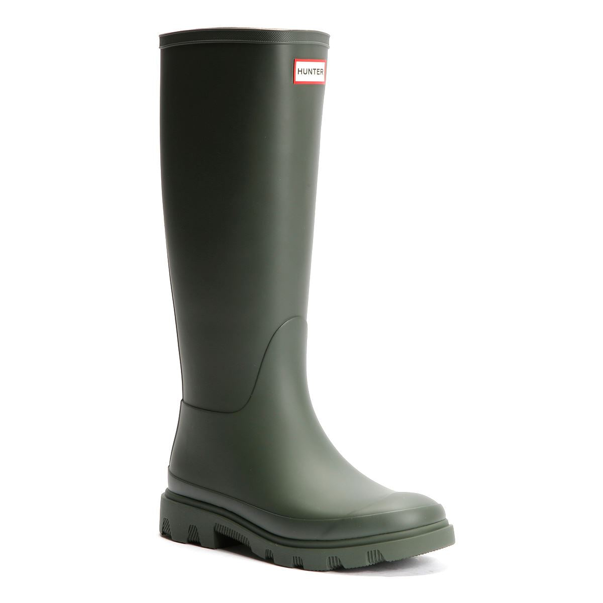 Hunter Downpour Tall Rubber Women's Olive Wellington Boots