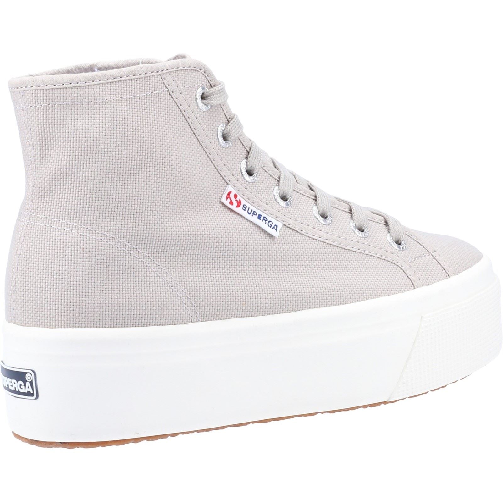 Superga 2708 HI Top Cotton Women's Grey Colomba/White Avorio Boots