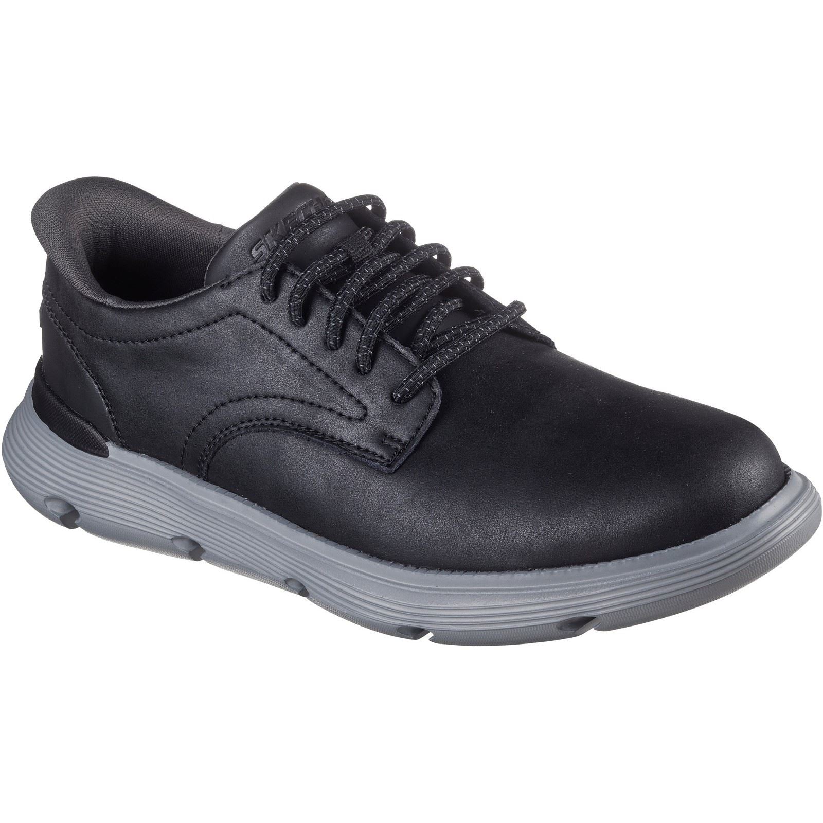 Skechers Garza Duran Leather Men's Black Trainers