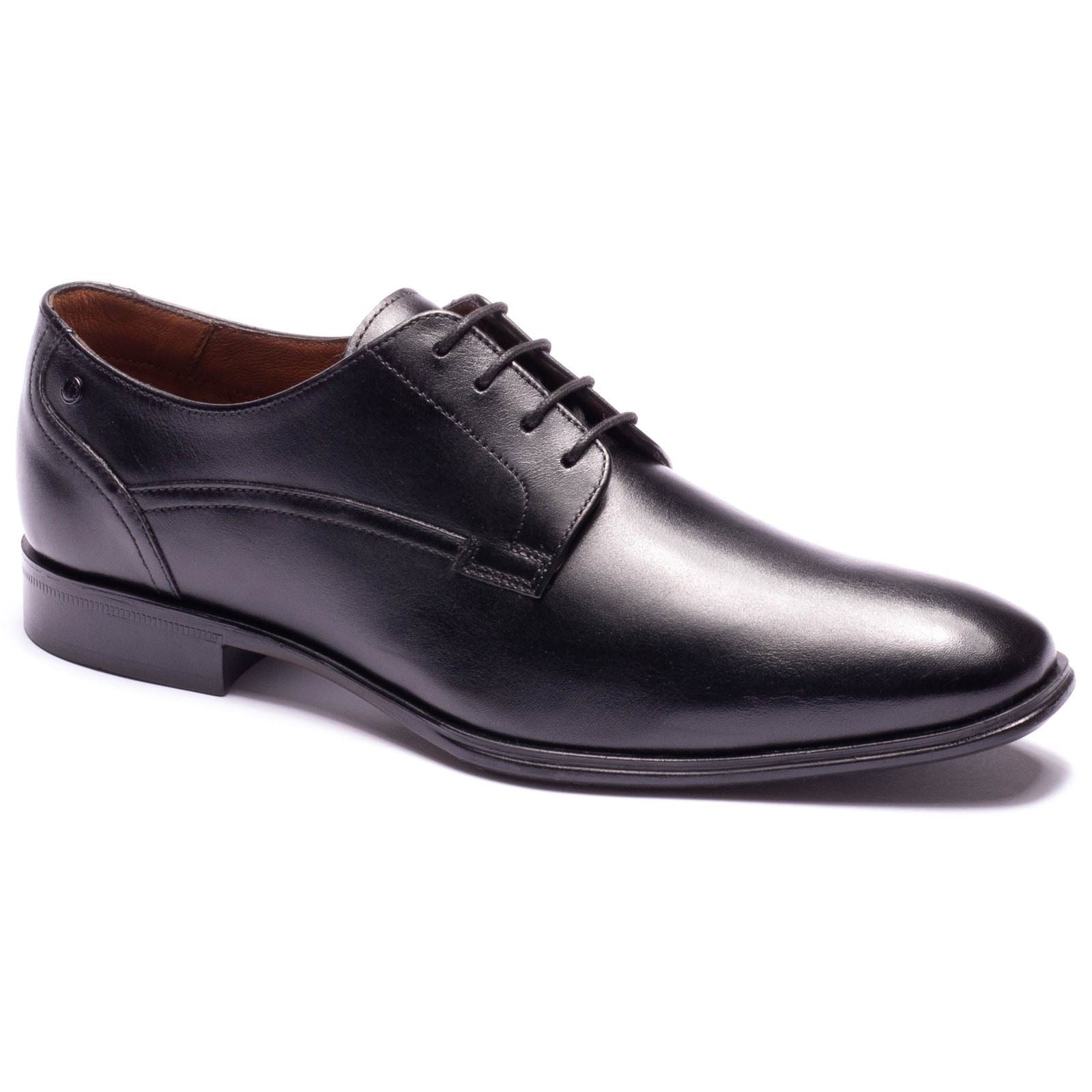 Base London Vance Leather Men's Black Derby Shoes