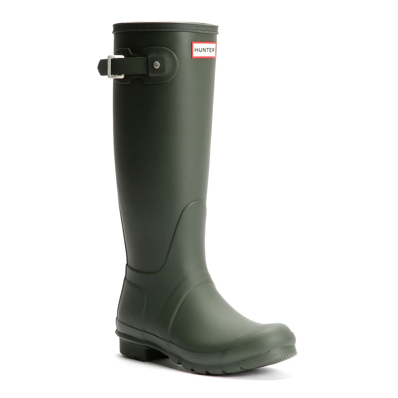 Hunter Original Tall Rubber Women's Dark Olive Wellington Boots
