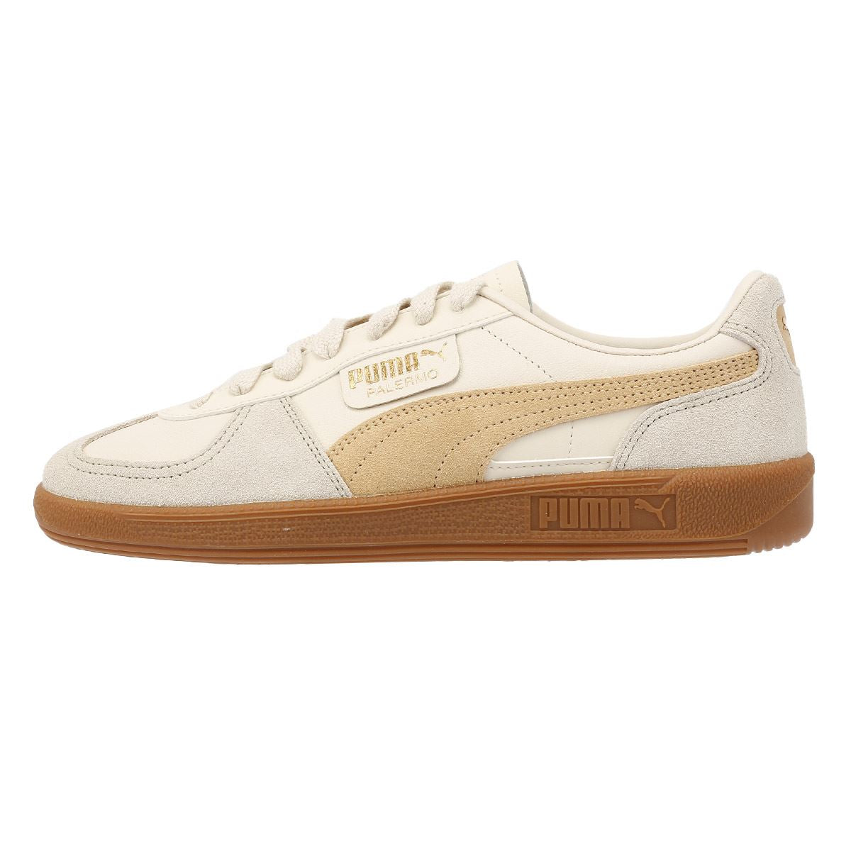 Puma Palermo Leather Snow/Desert Dust Trainers