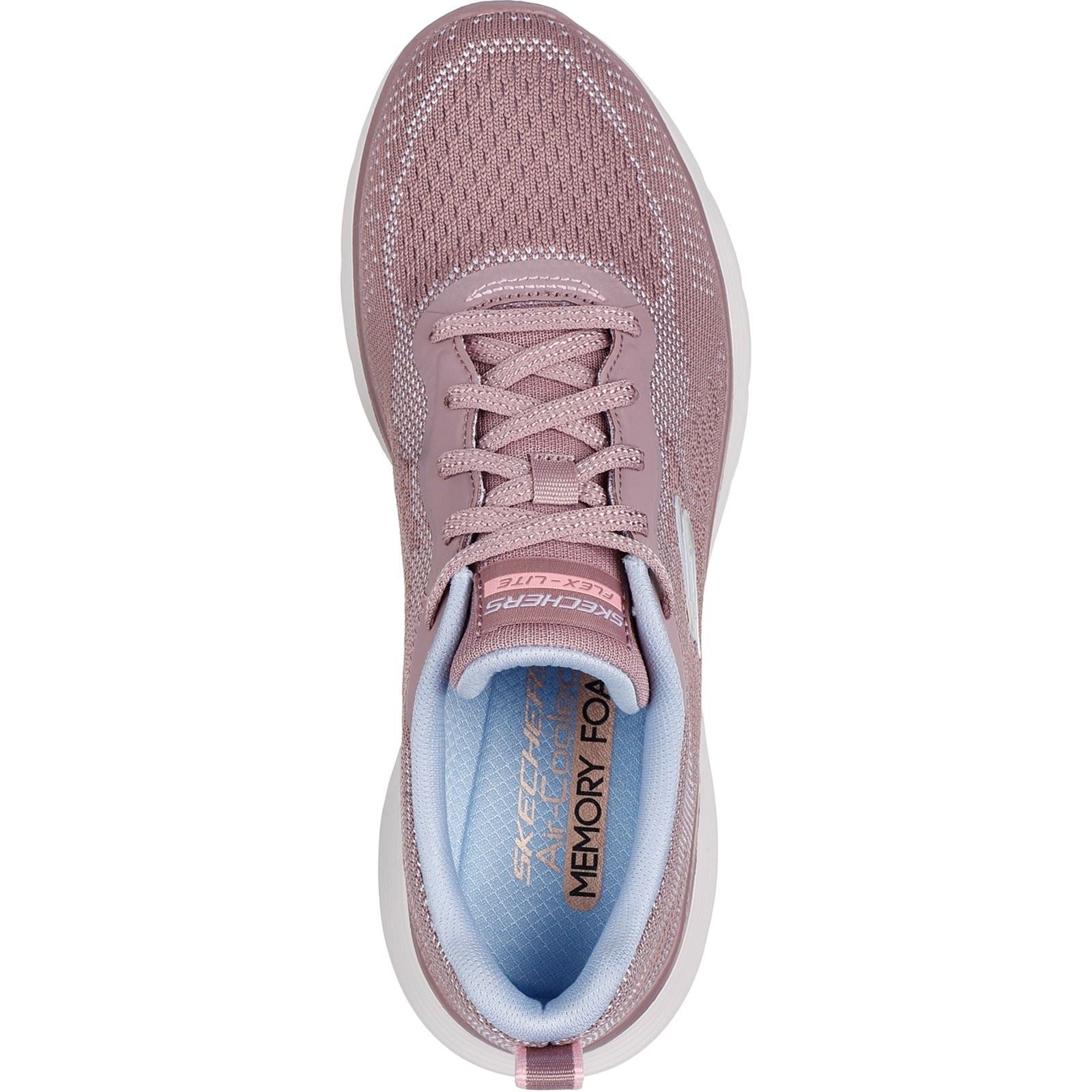 Skechers Flex Appeal 5.0 Cruising Thru Textile Women's Mauve/Light Blue Trainers