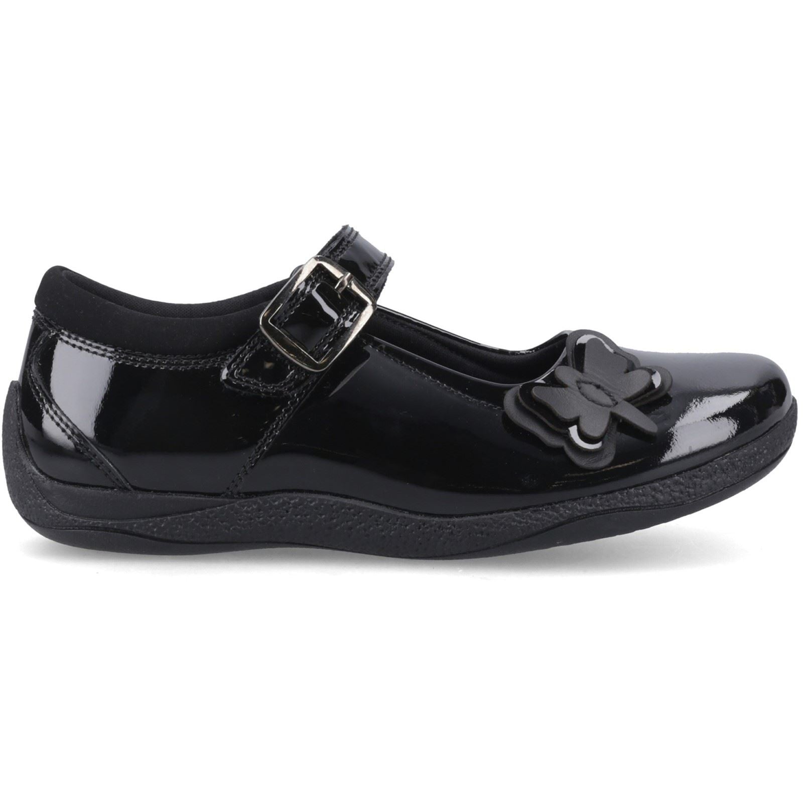 Hush Puppies Julie Ballerina Patent Leather Girl's Black Shoes