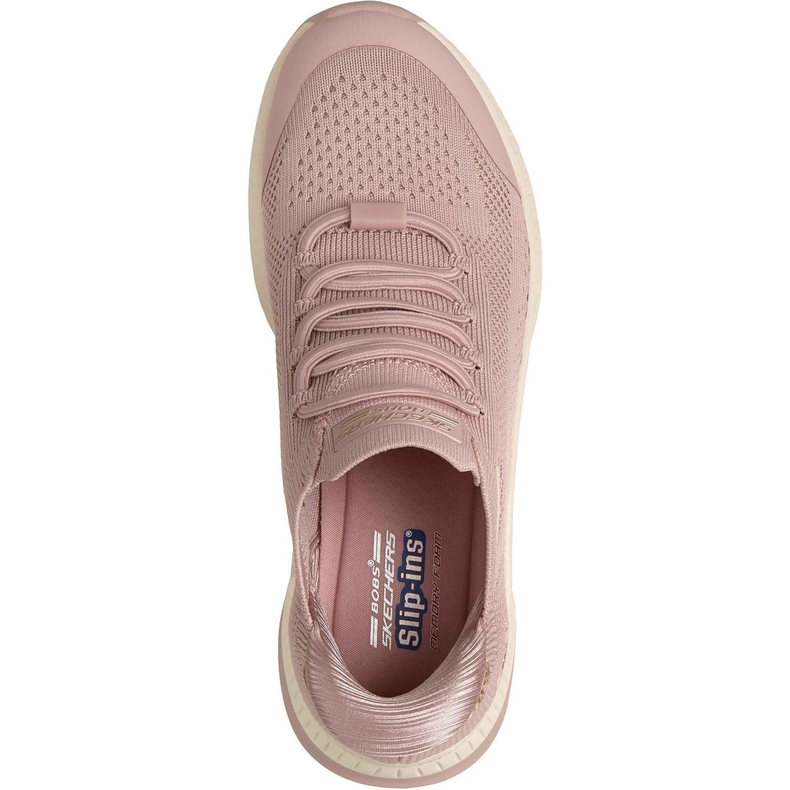 Skechers BOBS Sport Squad 4 Dire Step Polyester Women's Blush Trainers