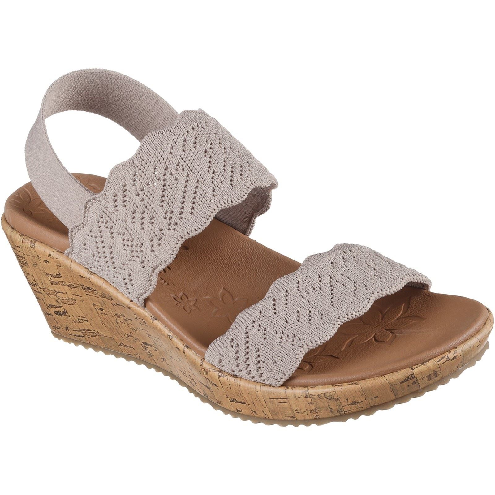 Skechers Beverlee Timeless Touch Textile Women's Taupe Sandals