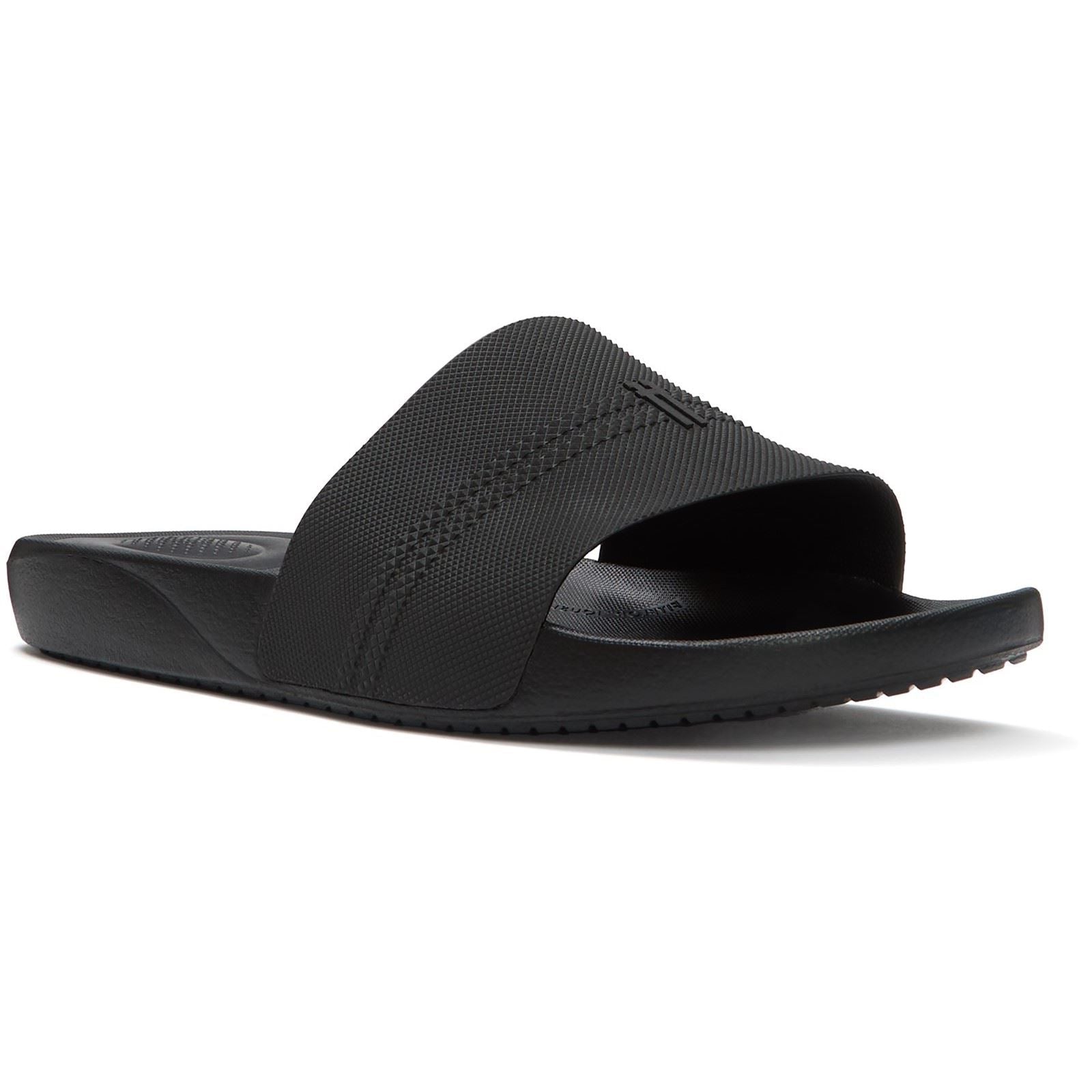 Fitflop iQushion Pool Slides Polyurethane Men's All Black Slides