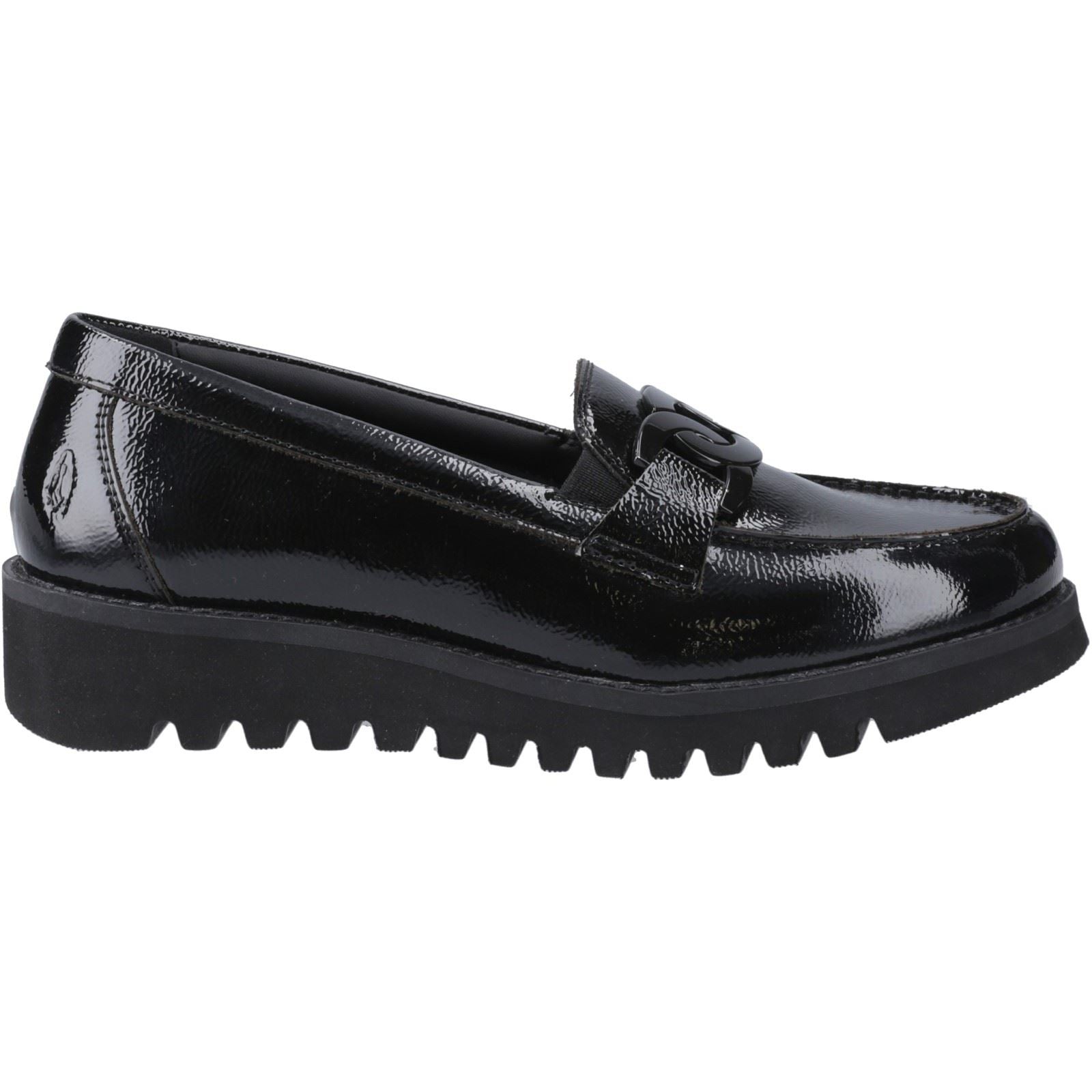 Hush Puppies Francis Loafer Patent Leather Youth Girl's Black Loafers