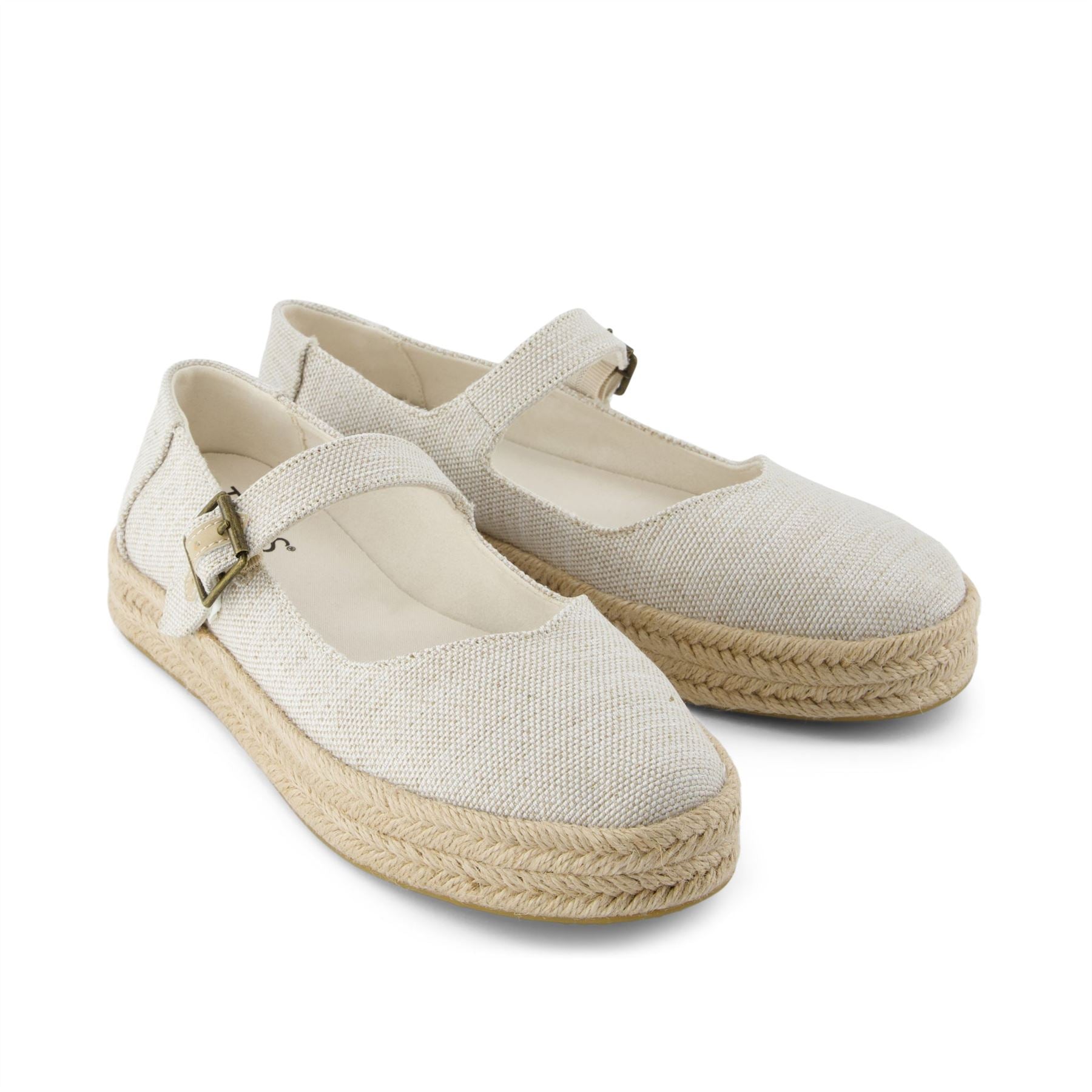TOMS Carolina Mary Jane Textile Women's Natural Espadrilles