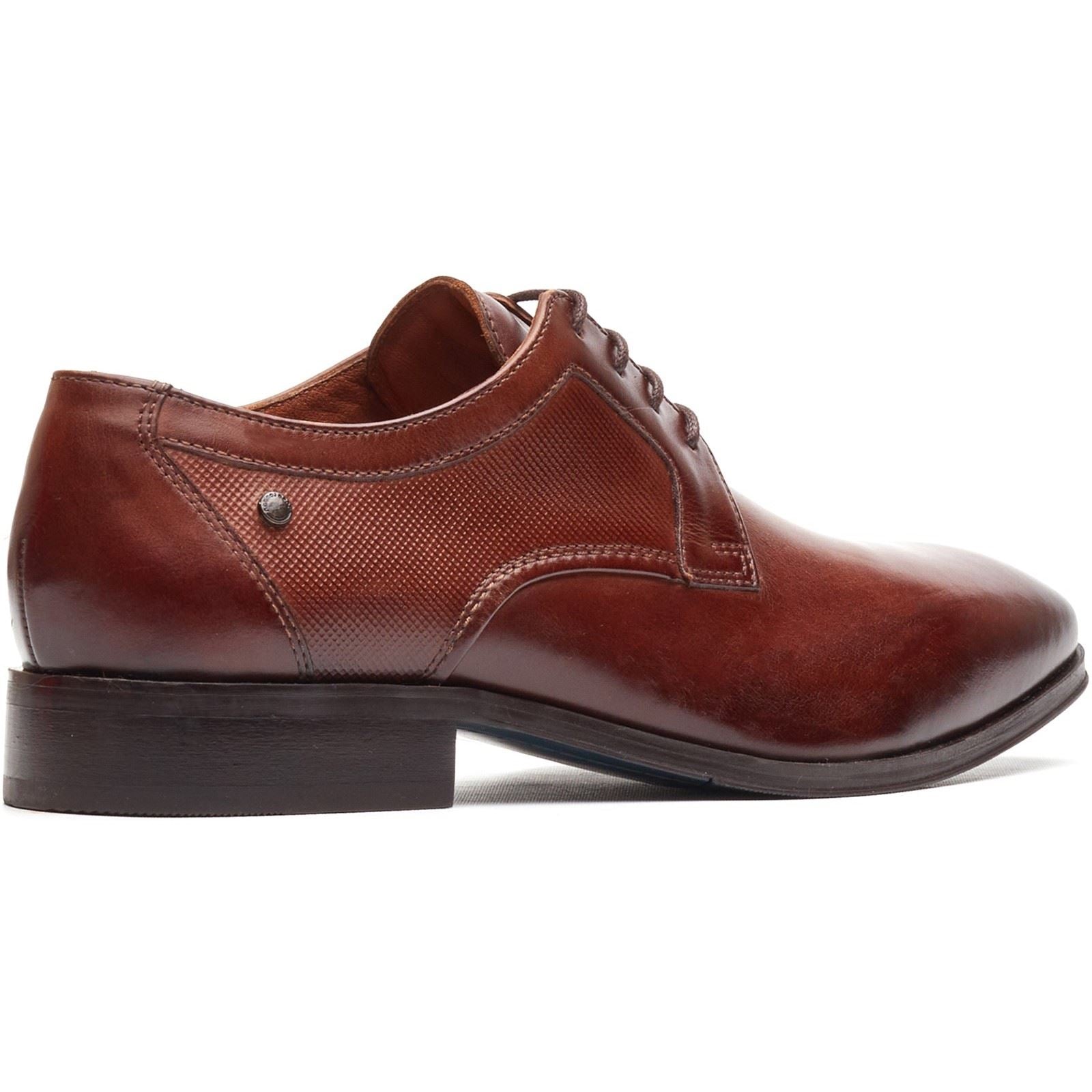 Base London Dome Lace Up Leather Men's Burnt Tan Lace-Up Shoes