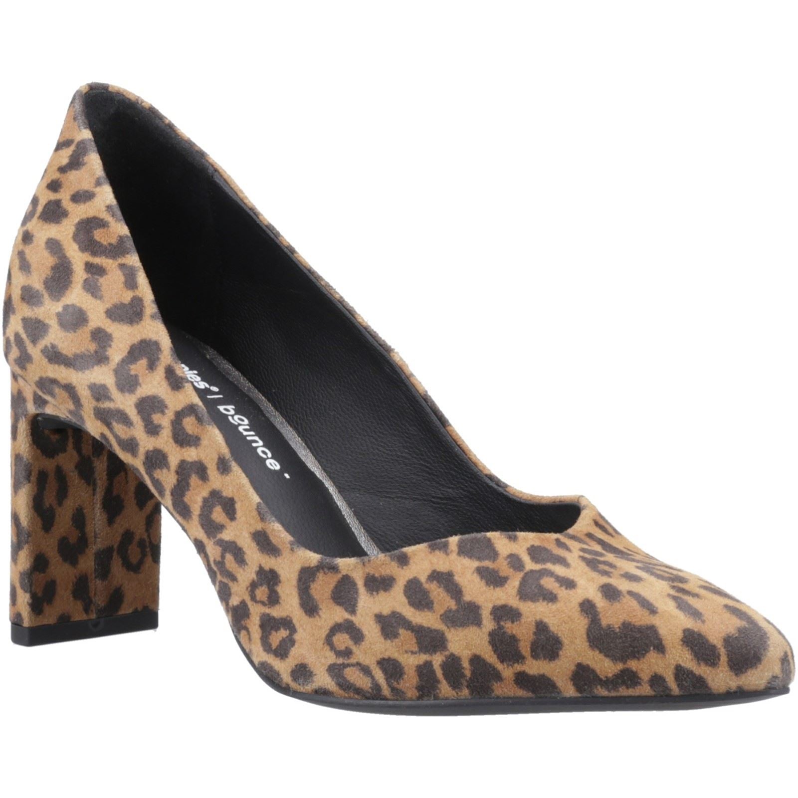 Hush Puppies Olivia Suede Women's Leopard Round Court Heels