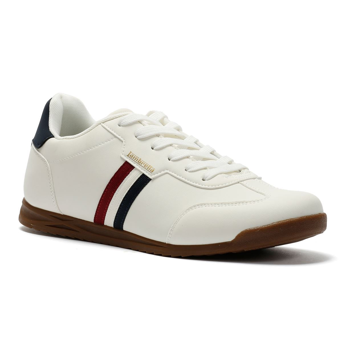 Lambretta Tackle Men's White/Navy Trainers