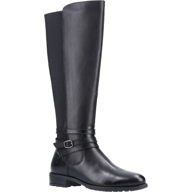 Hush Puppies Vanessa Leather Women's Black Heeled Knee High Boots