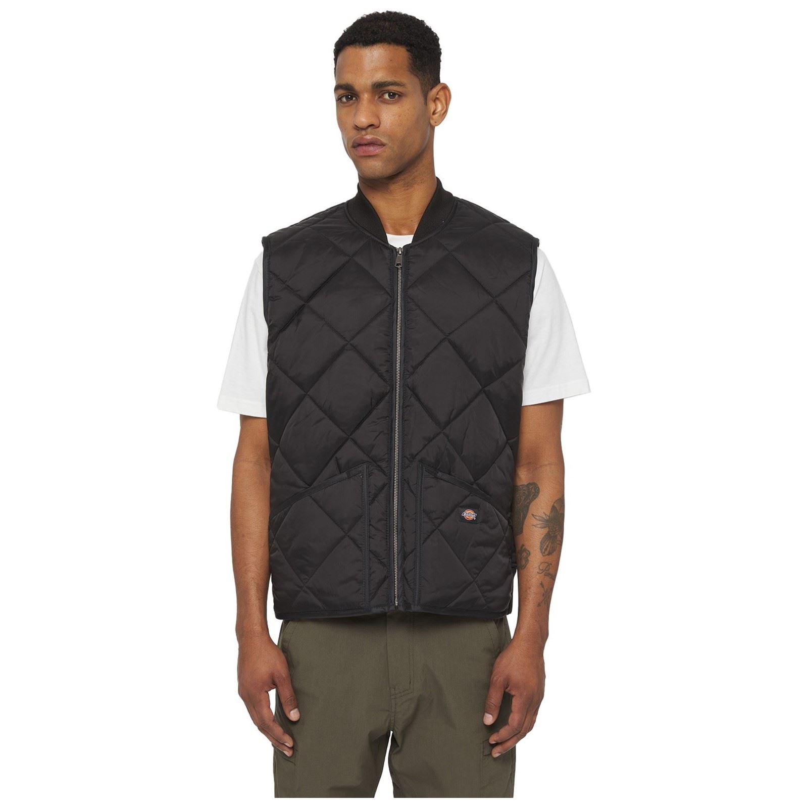 Dickies Diamond Quilted Vest Men's Black Gilets