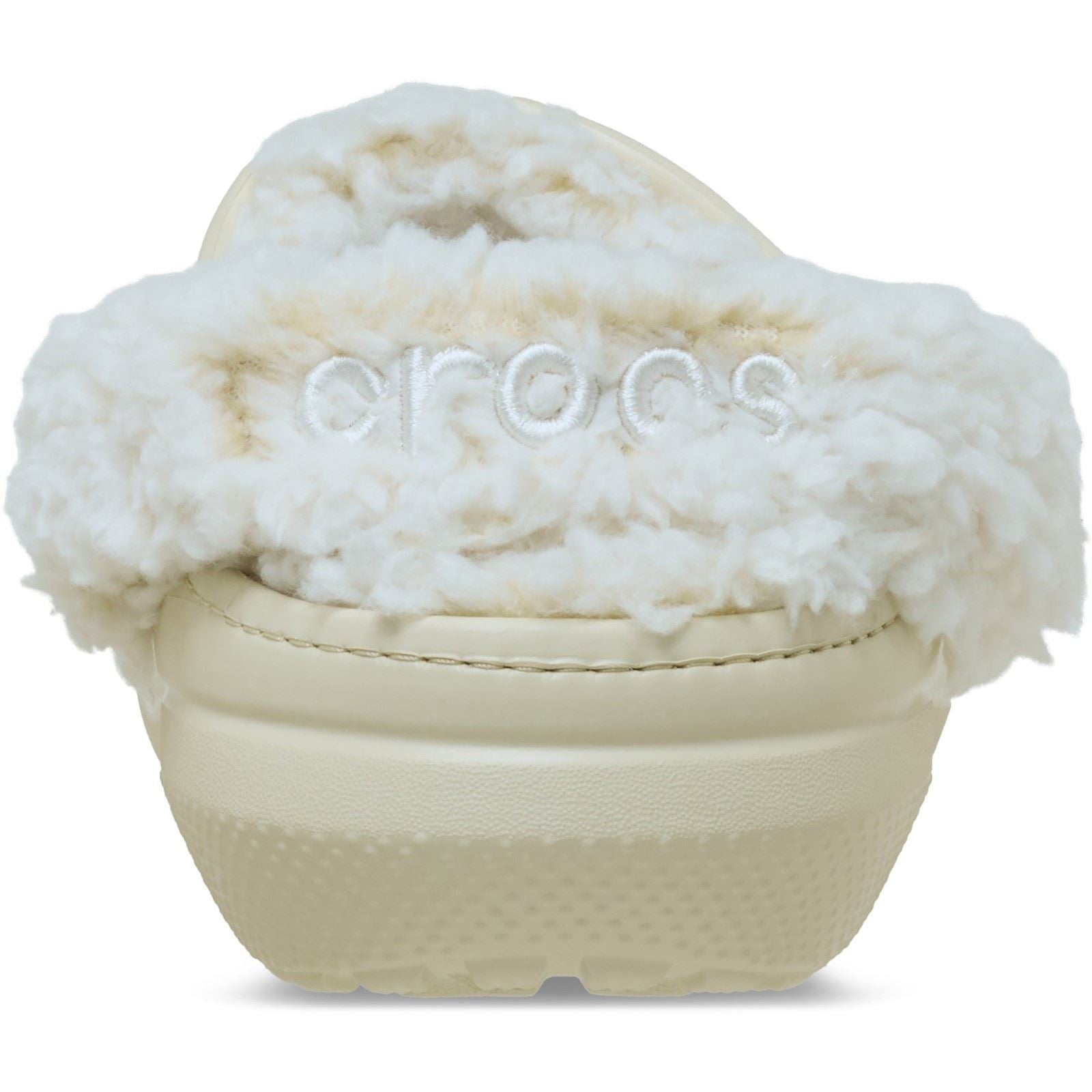 Crocs Classic Fleece Lined Polyester Blend Women's Bone Clogs