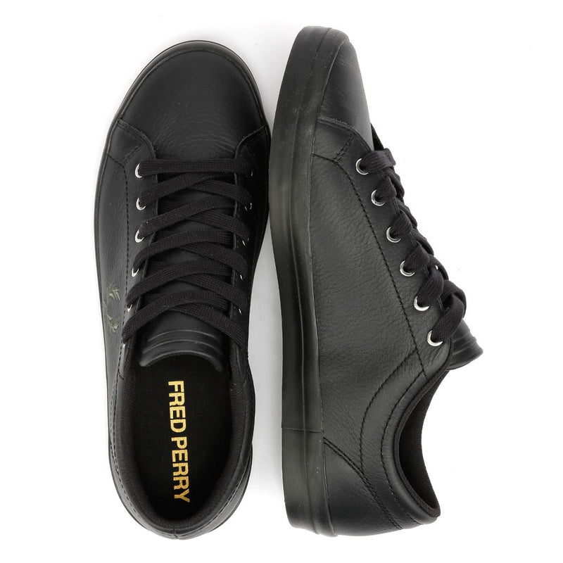 Fred Perry Baseline Leather Men's Black/Laurel Green Trainers