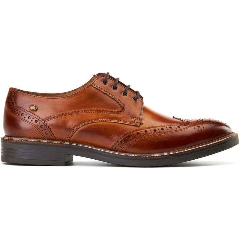 Base London York Leather Men's Burnt Tan Brogues Shoes