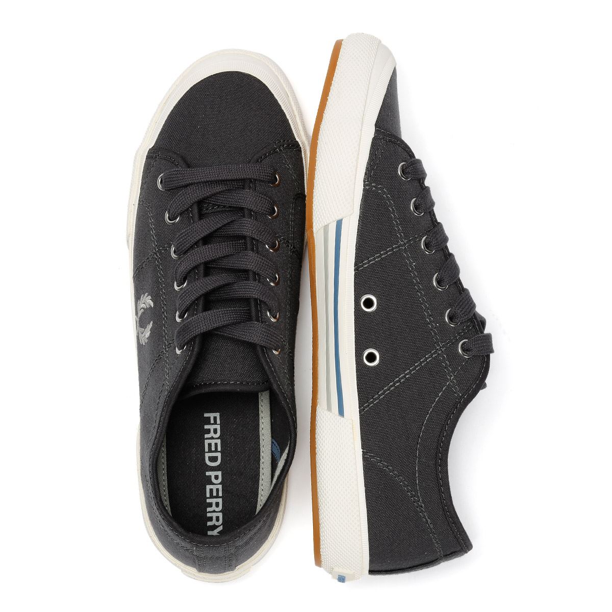 Fred Perry B708 Vintage Tennis Canvas Men's Anchor Grey Trainers
