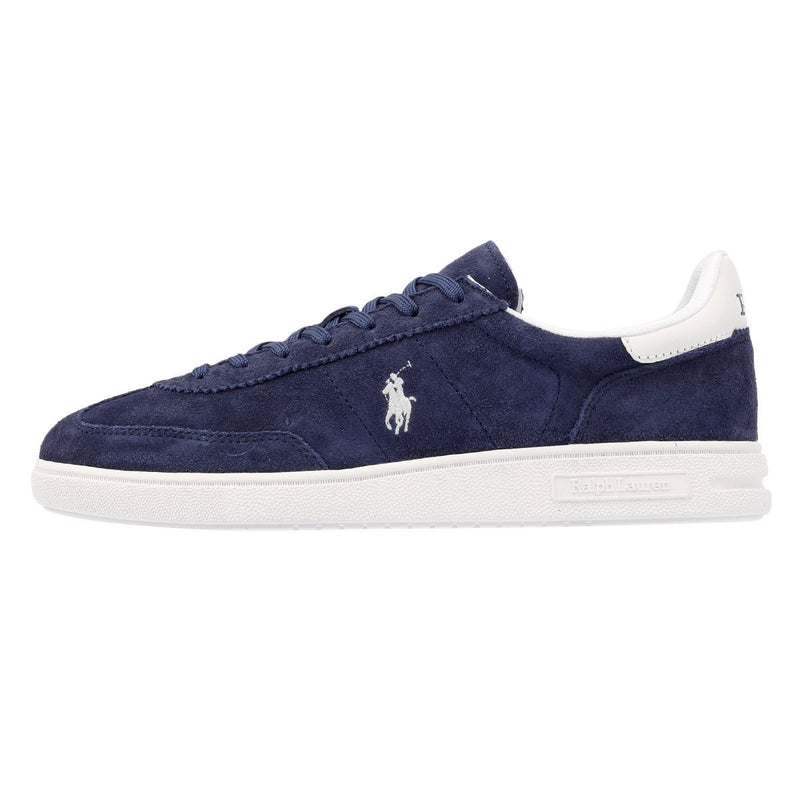 Ralph Lauren Bedford Suede Navy/White Trainers