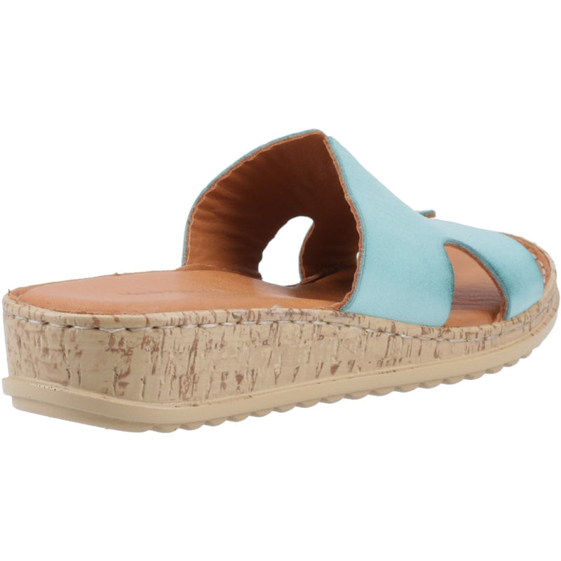 Hush Puppies Eloise Leather Women's Aqua Sandals
