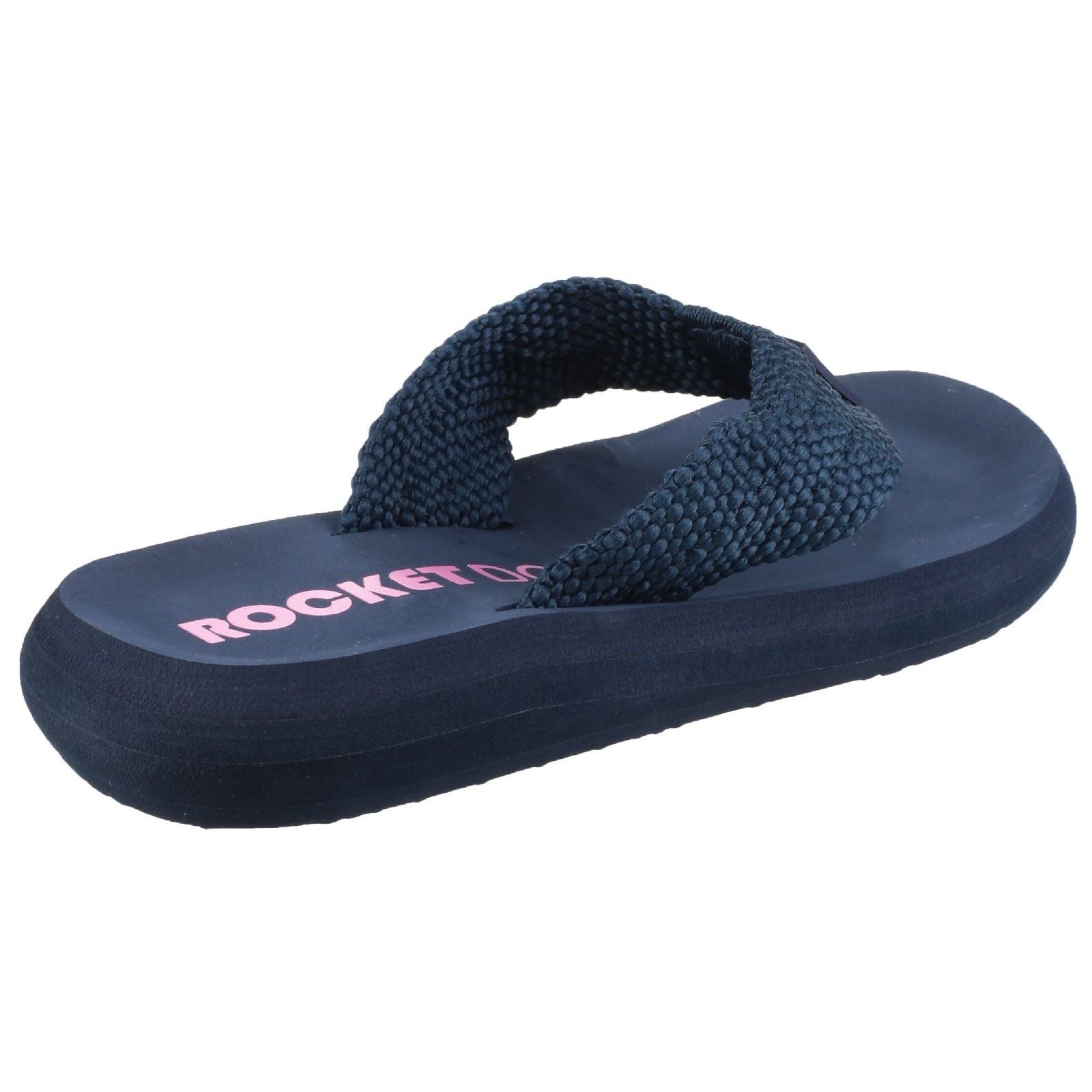 Rocket Dog Sunset Webbing Women's Navy Flip Flops