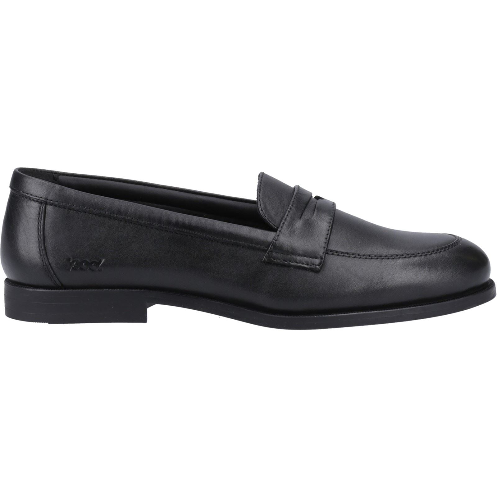 Pod Islay Leather Youth Girl's Black Loafers