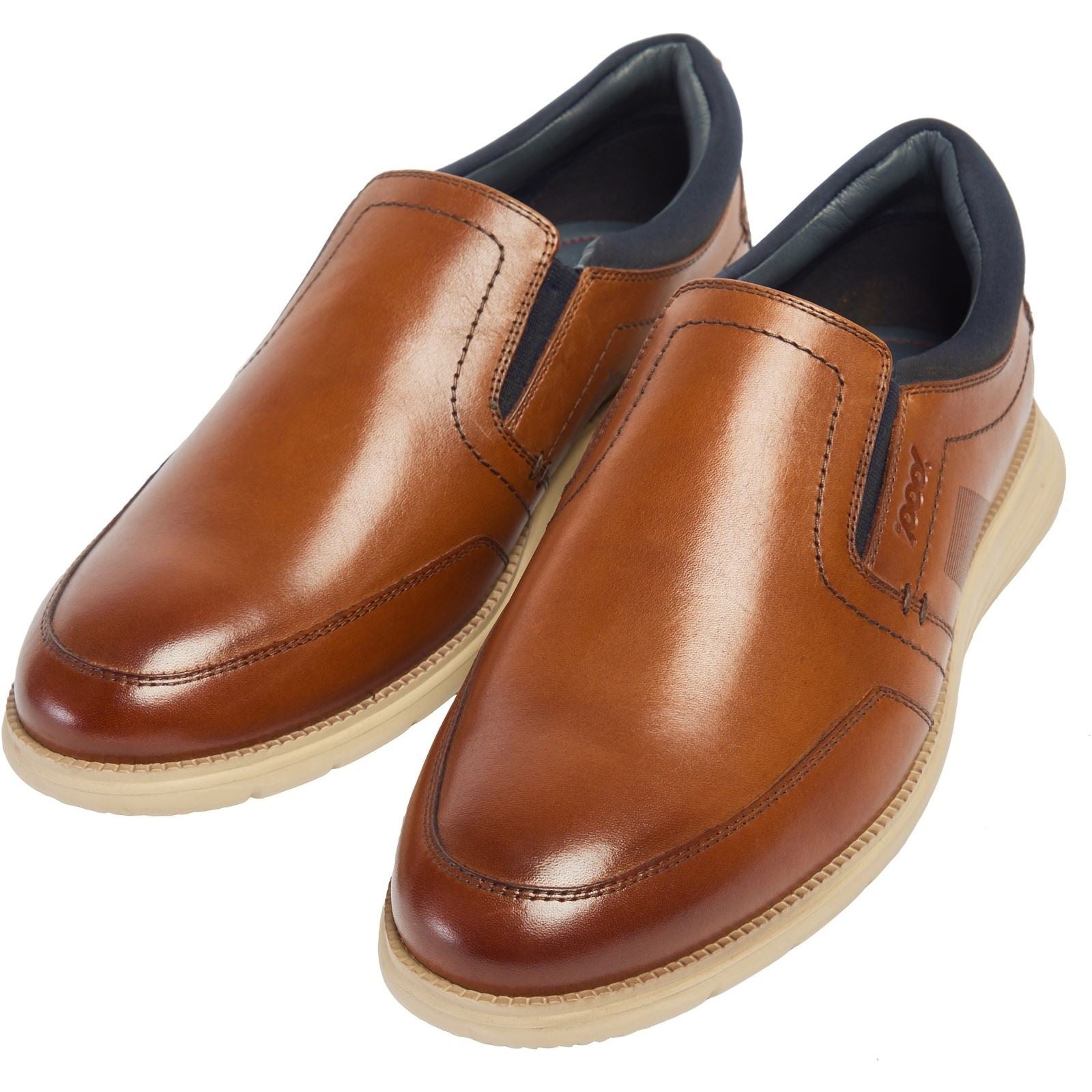 Pod Holden Leather/Textile Men's Cognac Trainers