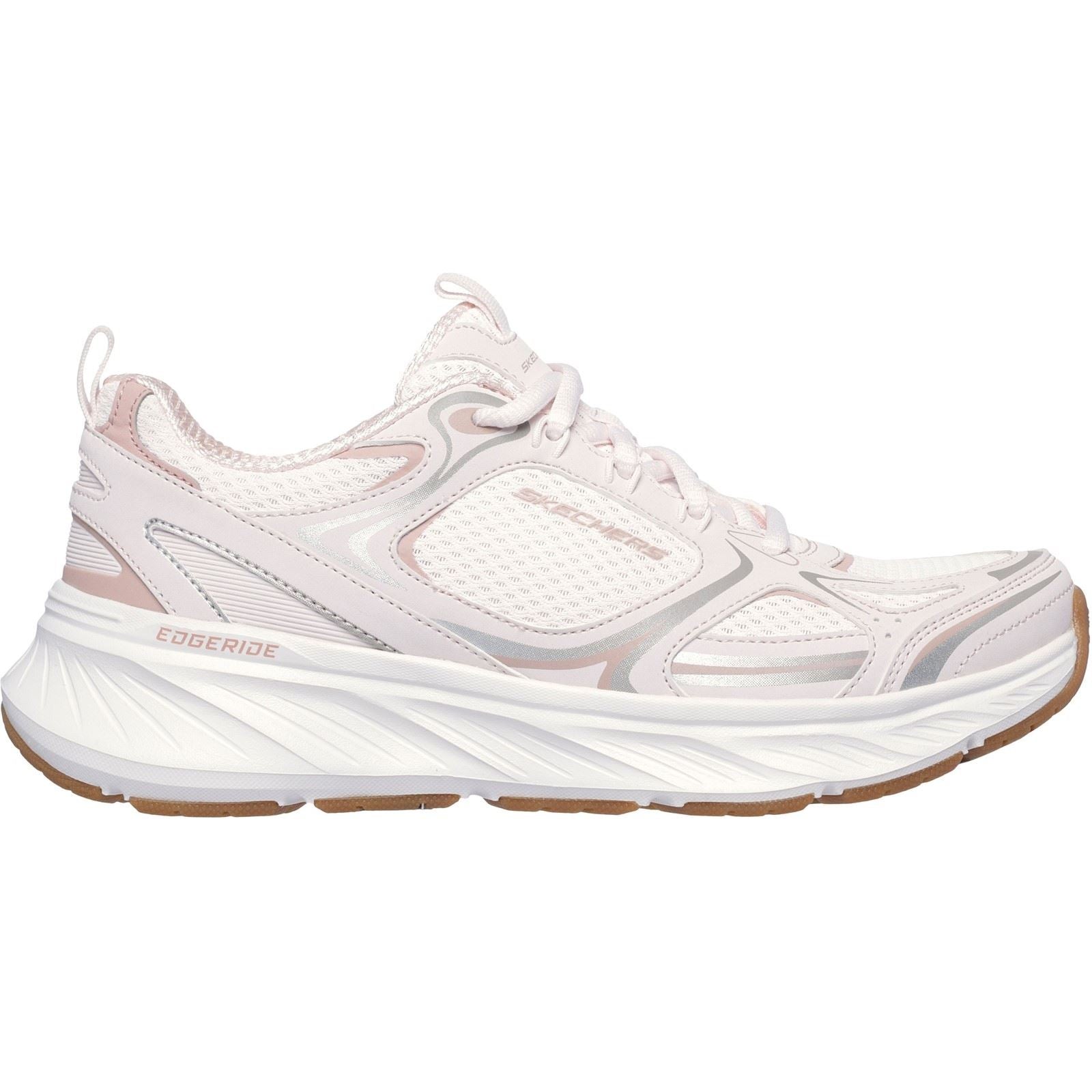Skechers Edgeride Silver Eclipse Synthetic Women's Pink Trainers