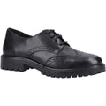 Hush Puppies Athena Leather Youth Girl's Black Brogues