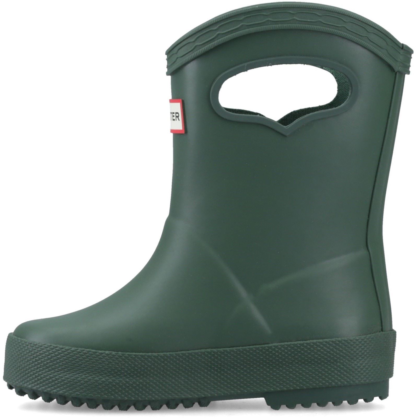 Hunter Kids 1st Pull on Rubber Unisex Kid's Hunter Green Wellington Boots