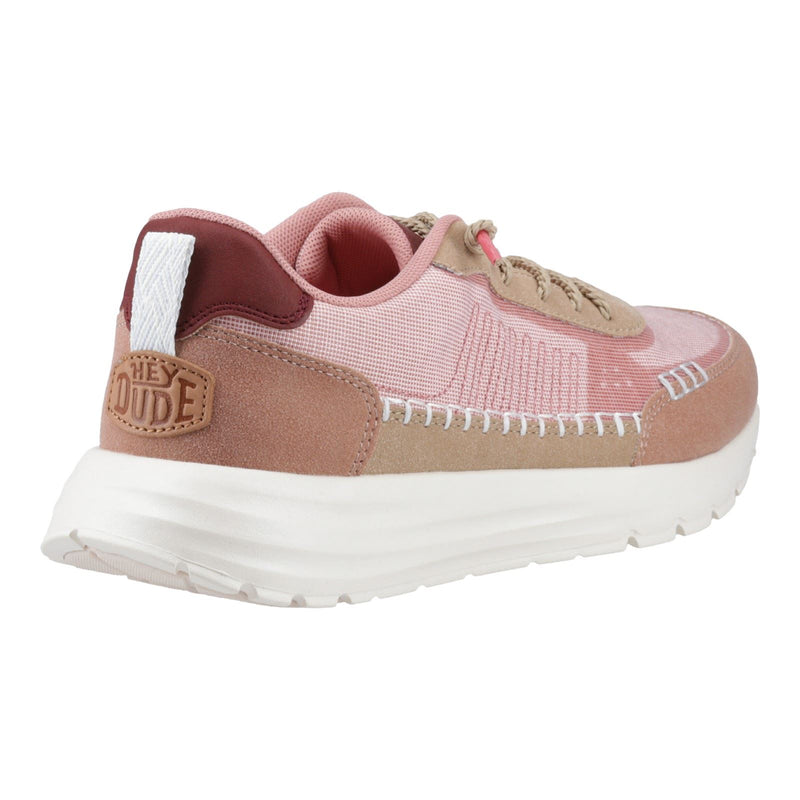 HEYDUDE Sirocco Alta Boho Synthetic Blend Women's Rose Pink Trainers