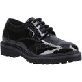 Hush Puppies Gabi Lace Up Patent Leather Youth Girl's Black Brogues