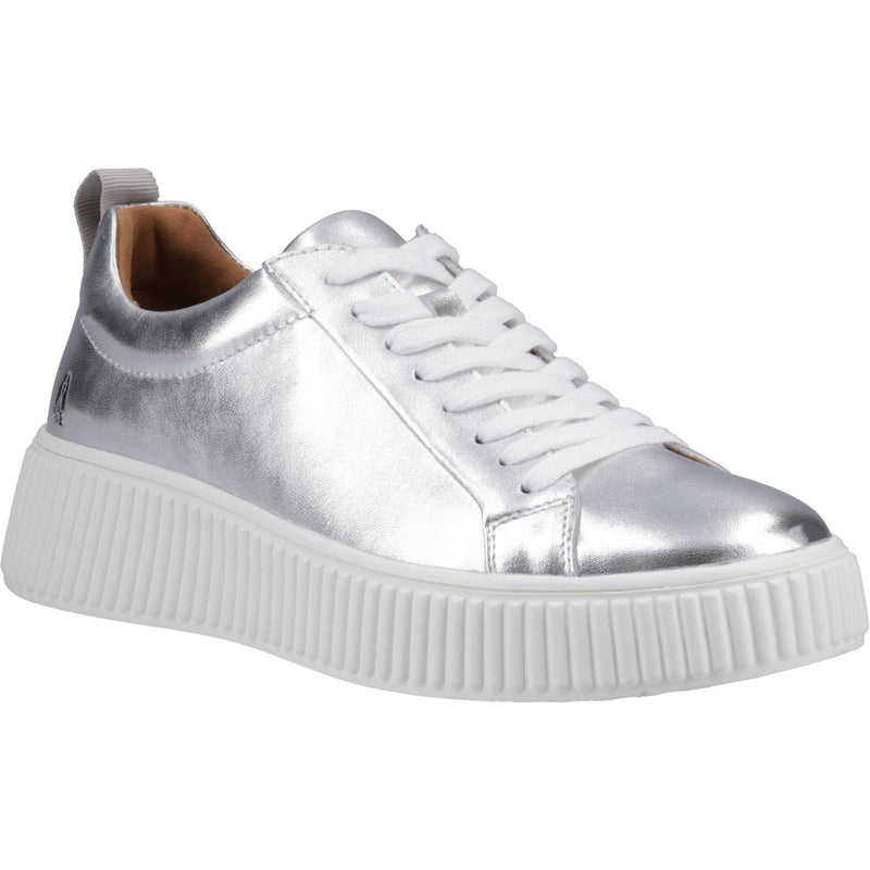 Hush Puppies Harlow Leather Women's Silver Trainers