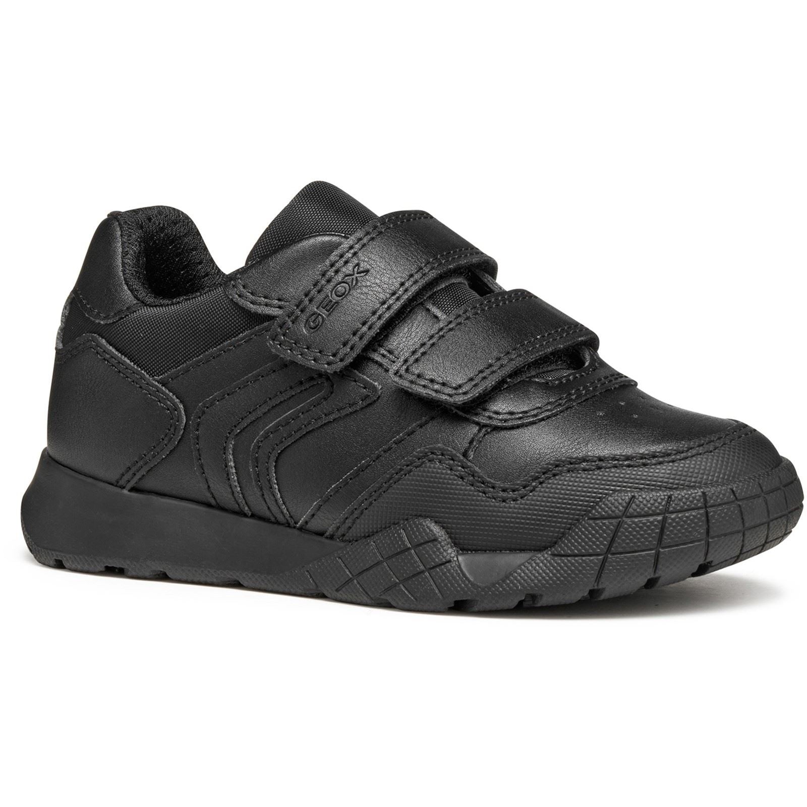 Geox J Rann-E Black Trainers