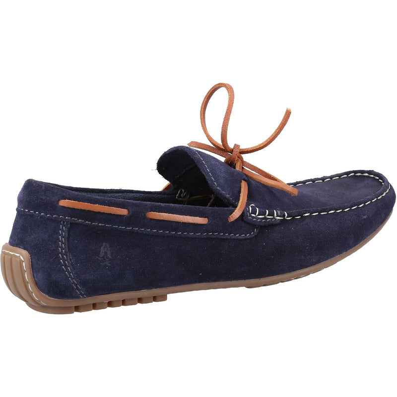 Hush Puppies Reuben Suede Men's Navy Boat Shoes