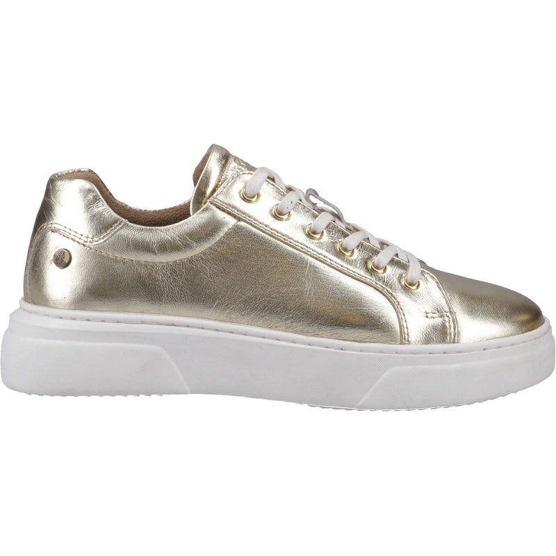 Hush Puppies Kathryn Leather Women's Gold Trainers