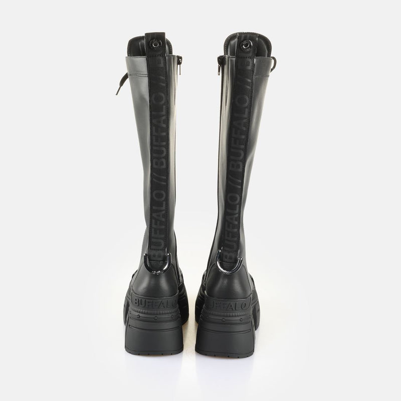 Buffalo Gospher Lace Up High Women's Black Boots