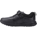 Hush Puppies Sutton Bungee Leather Junior Black Lace-Up Shoes